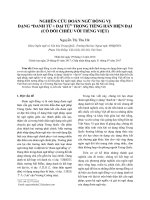 DSpace at VNU: Nghiên cứu đoản ngữ đồng vị dạng “danh từ + đại từ” trong tiếng Hán hiên đại (có đối chiếu vơi tiếng Viêt)