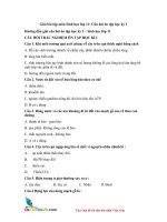 giai bai tap mon sinh hoc lop 11 cau hoi on tap hoc ky 1