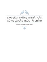 thông tin bất cân xứng và cấu trúc tài chính 