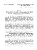 Tài liệu dự thảo Nghị định quy định một số điều và biện pháp thi hành Luật Khiếu nại BC tong hop y kien