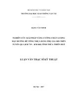 Nghiên cứu giải pháp tăng cường chất lượng mặt đường nhựa bằng phụ gia SBS trên tuyến quốc lộ 1