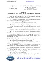 Thông tư 08 2011 TT-BYT hướng dẫn về công tác dinh dưỡng, tiết chế trong các bệnh viện, viện nghiên cứu có giường bệnh