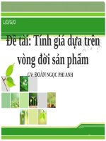 Tính giá dựa trên vòng đời sản phẩm 