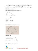 Giai bai tap hinh hoc lop 9 chuong 1 bai 4 mot so he thuc ve canh va goc trong tam giac vuong