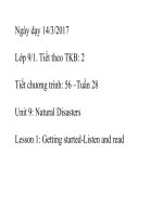 Unit 9. Natural disaters