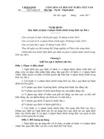 Tài liệu họp tư vấn thẩm định Nghị định quy định xử phạt vi phạm hành chính trong lĩnh vực thú y 1.Du thao Nghi dinh