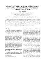 DSpace at VNU: Mô hình chức năng - dụng học trong đánh giá chất lượng bản dịch văn học: từ lý thuyết tơi thực tiễn áp dụng