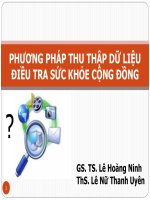 PHƯƠNG PHÁP THU THẬP DỮ LIỆU ĐIỀU TRA SỨC KHỎE CỘNG ĐỒNG