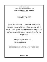 Quan niệm của V.I.Lênin về nhà nước trong “Nhà nước và cách mạng” và ý nghĩa của quan niệm đó trong việc xây dựng nhà nước pháp quyền ở nước ta hiện nay (tt)