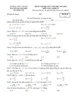 Đề thi Học kì 1 Toán 12 THPT chuyên Nguyễn Đình Chiểu – Đồng Tháp  20172018