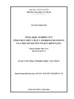 Tổng hợp, nghiên cứu tính chất phức chất 2   hyđroxynicotinat của một số nguyên tố đất hiếm nặng 