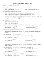 Các Chuyên Đề Toán 12 HKI và Các Công Thức Giải Nhanh