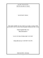 Tổng hợp, nghiên cứu đặc trưng cấu trúc và hoạt tính quang xúc tác của ống nano tio2 biến tính bằng nio và cuo 