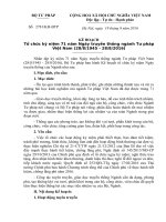 Kế hoạch tổ chức kỷ niệm 71 năm Ngày truyền thống ngành Tư pháp Việt Nam (28 8 1945 - 28 8 2016) Ke hoach to chuc