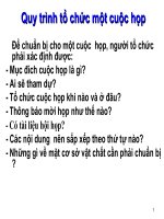 Quy trình tổ chức cuộc họp