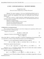 DSpace at VNU: A non-linear rainfall - runoff model = Một mô hình mưa-Dòng chảy phi tuyến tính