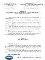 Thông tư 01 2014 TT-NHNN quy định về giao nhận, bảo quản, vận chuyển tiền mặt, tài sản quý, giấy tờ có giá