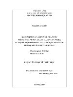 Quan niệm của V.I.Lênin về nhà nước trong “Nhà nước và cách mạng” và ý nghĩa của quan niệm đó trong việc xây dựng nhà nước pháp quyền ở nước ta hiện nay