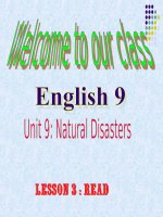 Unit 9. Natural disaters