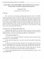 DSpace at VNU: Tinh chế và xác định khối lượng phân tử của Lectin từ hạt đậu ván đen (lablab purpureus)