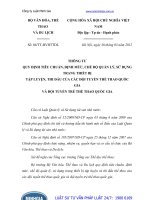 Thông tư 04 TT-BVHTTDL quy định tiêu chuẩn, định mức, chế độ quản lý, sử dụng trang thiết bị tập luyện và thi đấu thể thao