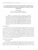 DSpace at VNU: An undescribed species of steinernema (Rhabditida: Steinernematidae) from chumomray national park (Vietnam)