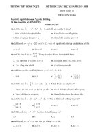 Đề thi Học kì 1 Toán 12 THPT Hồng Ngự 3 – Đồng Tháp 20172018