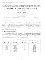 DSpace at VNU: Investigation of the possible relationship between mutation at three-dimensional structural level and resistance of culex pipien''s esterases to insecticides