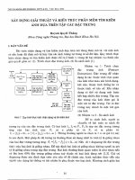 DSpace at VNU: Xây dựng giải thuật và kiến trúc phần mềm tìm kiếm ảnh dựa trên tập các đặc trưng