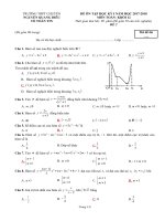 Đề thi Học kì 1 Toán 12 THPT chuyên Nguyễn Quang Diêu – Đồng Tháp (Đề 2) 20172018