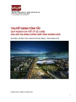 THUYẾT MINH TÓM TẮT QUY HOẠCH CHI TIẾT (TỈ LỆ 1:500) KHU ĐÔ THỊ HÀNH CHÍNH MỚI TỈNH KHÁNH HOÀ