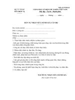 Góp ý Quy chế bổ nhiệm, bổ nhiệm lại, luân chuyển, từ chức, miễn nhiệm, điều động, biệt phái, luân chuyển Mẫu số 07BNCB