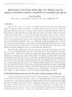 DSpace at VNU: Biến động lòng sông Hồng khu vực thị xã Lào Cai trong Pleistocen muộn - Holocen và tai biến liên quan