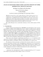 DSpace at VNU: Study on Isozymes from Aedes Aegypti Strains of some Residential Areas in Vietnam
