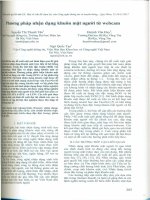 Phương pháp nhận dạng khuôn mặt người từ webcam 