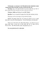 Tài liệu họp thẩm định dự thảo Nghị định xử phạt VPHC trong lĩnh vực thức ăn chăn nuôi, thủy sản