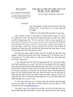 Công văn về việc thực hiện theo dõi tình hình thi hành pháp luật thuộc phạm vi quản lý liên ngành năm 2014