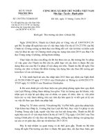 Công văn đề nghị báo cáo việc thực hiện Chỉ thị số 33-CT TW và Chương trình công tác trọng tâm năm 2014 của BCĐTW về PCTN