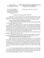 Công văn về kết quả đào tạo, bồi dưỡng năm 2016 và đề xuất kế hoạch đào tạo, bồi dưỡng năm 2017