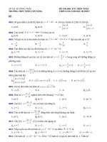 Đề thi Học kì 1 Toán 12 THPT Trần Văn Năng – Đồng Tháp (Đề 2) 20172018