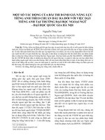 DSpace at VNU: Một số tác động của bài thi đánh giá năng lực tiếng Anh theo chuẩn đầu ra đối vơi viêc dạy tiếng Anh tại Trường Đại học Ngoại ngữ - Đại học quốc gia Hà Nội