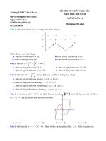 Đề thi Học kì 1 Toán 12 THPT Chu Văn An – Đồng Tháp 20172018
