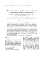 DSpace at VNU: Phân tích chi phí lợi ích khai thác một số dạng tài nguyên quan trọng khu vực đới bờ tỉnh Bình Thuận