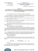 Thông tư số: 52 2014 TT-BTC quy định mức thu, nộp, sử dụng phí thẩm định, lệ phí cấp giấy chứng nhận đủ điều kiện hoạt động quan trắc môi trường năm 2014.