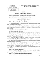 Tài liệu họp Tư vấn thẩm định dự thảo Luật Phòng chống tham nhũng vào 14h00 ngày 12 08 2016 (Thứ sáu)