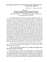 Tài liệu phục vụ cuộc họp thẩm định dự thảo Nghị định thay thế Nghị định 115 2010 NĐ-CP Danh gia tac dong