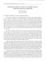 DSpace at VNU: Mô hình dữ liệu từ vựng của từ điển tin học tiếng địa phương Nghệ-Tĩnh