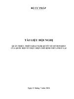 Tài liệu Hội nghị quán triệt, triển khai Nghị quyết số 107 2015 QH13 của Quốc hội về Thừa phát lại BIA TAI LIEU HN TPL