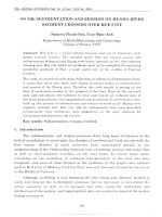 DSpace at VNU: On the sedimentation and erosion on Huong river segment crossing over Hue city