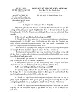 Công văn về việc báo cáo kết quả đào tạo, bồi dưỡng năm 2014 và đề xuất kế hoạch đào tạo, bồi dưỡng năm 2015